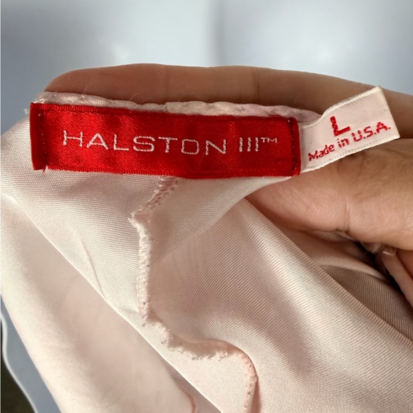 Vintage Halston III Pink Floral Slip Dress 1980s Made in USA ILGWU - Picture 8 of 11